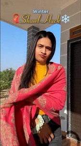 Elegant Winter Shawl Style 💫 | Easy & Chic Shawl Draping Idea ❄️ | Fashion Tips 2025 #short