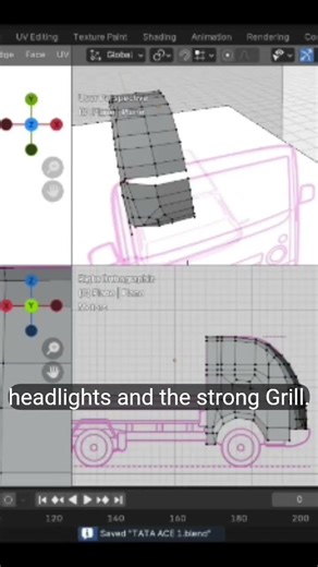 How to Make Tata Ace 3D Model in Blender WITH AI VOICEOVER ( @ BLENDER IT)