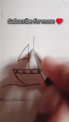 Drawing a boat #art #drawing #cute #easy #tutorial #faceless #sea
