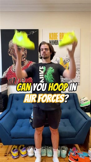 Would y’all hoop in Air Force 1’s? 🤔 #basketball #hooper #sneakers #nike #viral #basketball🏀