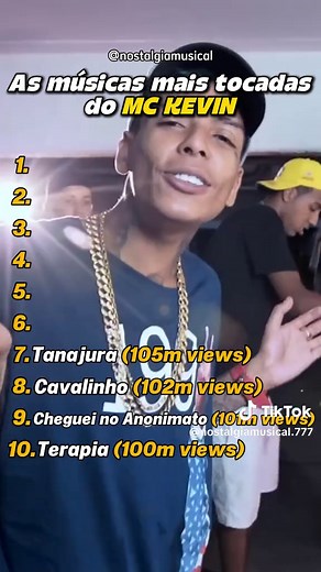 As Músicas Mais Tocadas do MC KEVIN