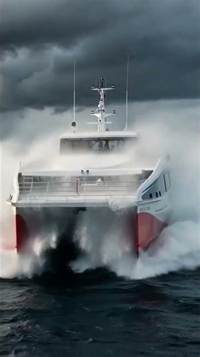 High-Speed Ferry Battling Massive Waves in Rough Sea 🌊 | Insane Ocean Crossing