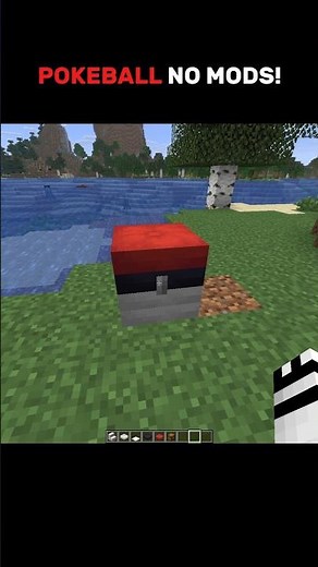 Easy Pokeball Build Hack! (No Mods) ⚡️ #shorts #minecraftbuilds #gaming #acapella