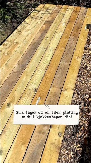 Hvordan lage en liten platting i hagen - på en superenkel måte? #shorts