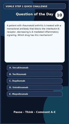 USMLE Step1 IL6 Receptor Blocker Quick Challenge With Music
