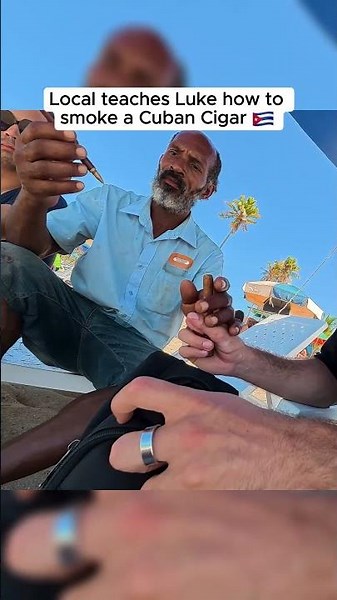 This is how you smoke a Cuban cigar 🇨🇺