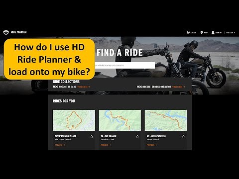 Check out this How To on using Harley's Ride Planner