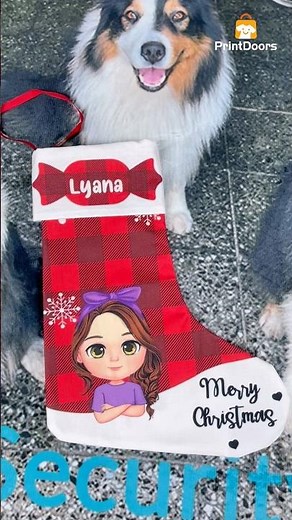 Custom All Over Print Off-White Christmas Stocking | Linen