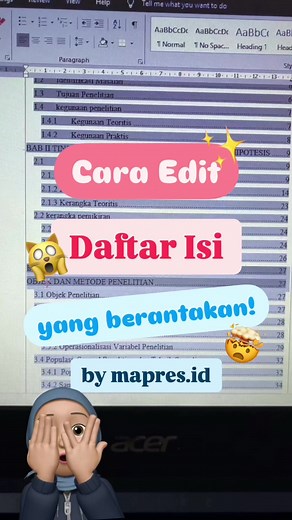 Cara Merapikan Daftar Isi Skripsi Di Word