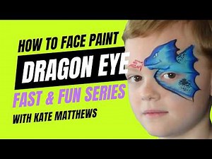 How to face paint a quick dragon, video tutorial ... for beginners