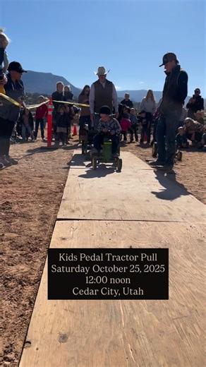 CCAMA Kid’s Pedal Tractor Pull The CCAMA and Cedar Livestock and Heritage Festival conduct this free, fun, and entertaining activity for all kids 10 years old and younger AND under 75 lbs. Using a miniature pulling sled and pedal tractors that are provided by the club, kids compete by weight and gender. Awards will be provided to all participants with trophies for the winners. Just show up at the event to participate. Saturday October 25, 2025 Register from 11:30-12 noon Event starts at 12:00 no
