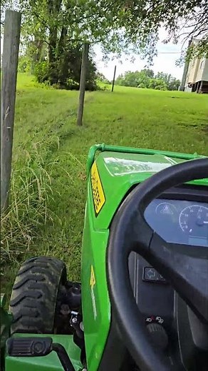 mowing with the john deere 1023e