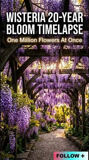 This Vine Waits 20 Years To Bloom — Wisteria Timelapse From Bare Stem To Purple Waterfall