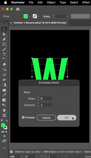 Envelope Distort in Adobe Illustrator