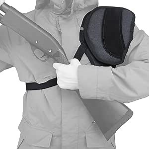 Tas Trost Adjustable Recoil Shield Shooting Shoulder Pad, Canvas Leather Recoil Protection Vest for Rifle Shotgun