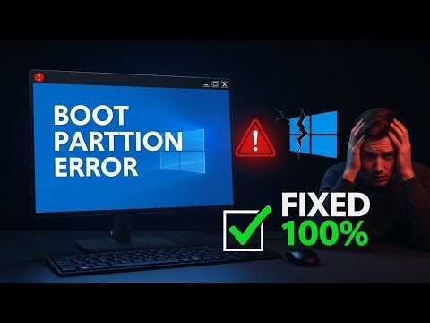 How to Fix Windows Boot Partition Error | Step by Step (100% Working)