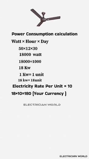 25K views · 199 reactions | Power consumption calculation #reels #electrician_world #electrician #education #studentlife #electronics #engineering #electricalwork | Electrician World | Facebook