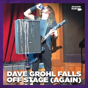 105K views · 927 reactions | We regret to inform you that Dave Grohl has fallen off stage at a Foo Fighters gig. Again. Beer *might* have been involved... | Absolute Radio | Facebook