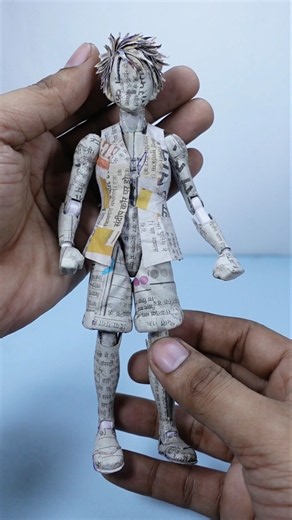 Fully Articulated Paper mache action figure