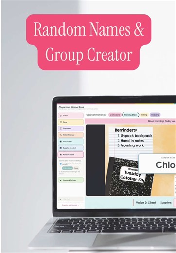 Your favorite way to present your classroom slides just got better. 👀 I added a few new tools to Classroom Home Base, including a random name picker and a group   partner maker — so now you can do even more without leaving your presentation. Link your Google Slides or Canva presentations, pull up the tools you need throughout the day, and keep everything in one easy place. I’m not saying it’ll solve all your problems… but look around. 😂 What should I add next? Leave a comment with a classroom 