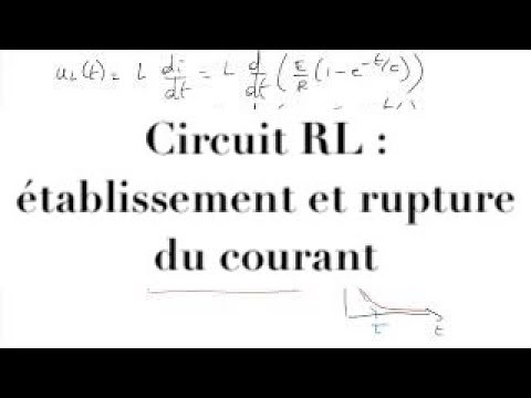 Electrocinétique : circuits comportant R, L et C : établissement et rupture du courant, dipôle RL