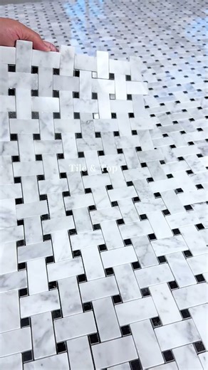 Basketweave Porcelain Mosaic Tile — Timeless Elegance for Luxurious Interiors#mosaictile #funny