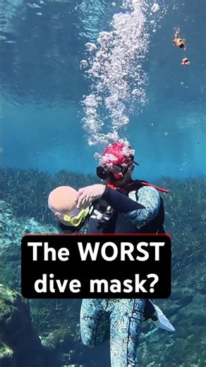 Dive masks are tricky, make sure it fits, seals, & avoid gimmicks 🤿 #scubadiving #howto #scubameme