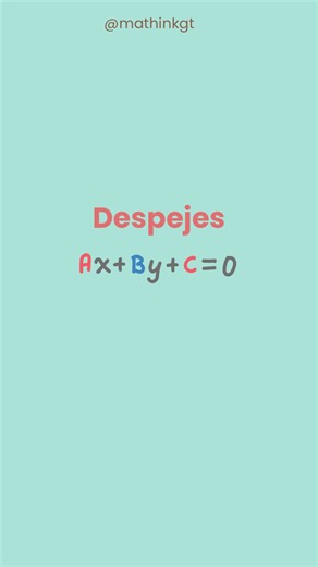 MATHINK🧠 on Instagram: "Despeje de variables ✨🤓"