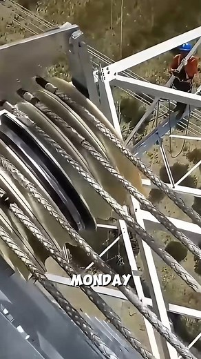 High-altitude cable repair in challenging environments #CableWork #HighRiskJob #ProSkills | Huntsville Studio