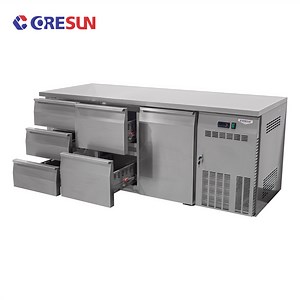 [Hot Item] Three Doors Commercial Kitchen Stainless Steel Undercounter Bar Freezer Refrigerator Workbench Deep Freezer Fridge
