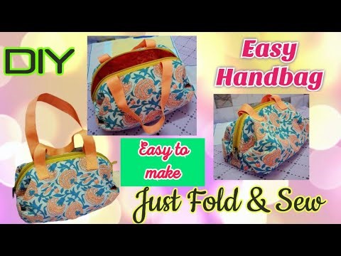 Easy handbag making at home without foam just fold and sew