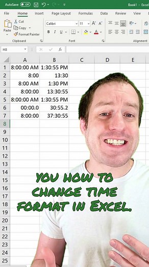 How to change time format in Excel #excel #excelbeginner #exceltutorial #exceltips