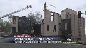 SYNAGOGUE INFERNO: A massive fire destroyed a 117-year-old synagogue in Duluth, Minnesota, with investigators looking into the cause of the blaze and whether it may have been an act of arson. Pierre Thomas reports. https://abcn.ws/2kDQdEf | ABC World News Tonight with David Muir