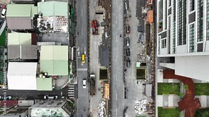 Mass Rapid Transit construction site.