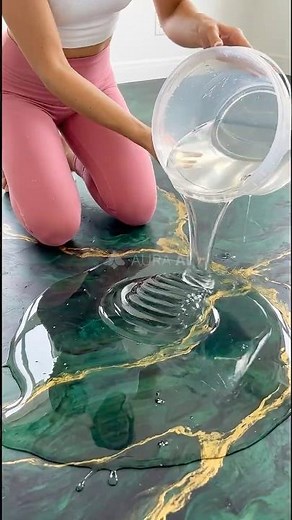 Luxury Bedroom with Emerald Green Epoxy Floor 💚