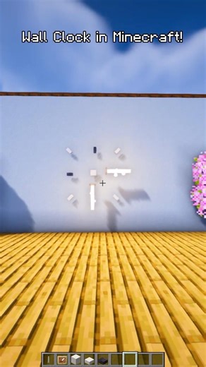 Wall Clock in Minecraft! 🕰️✨ Easy Build #minecraft #minecraftbuilding