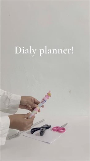 How to make cute dialy planner at home?🎀🌷#diy #craft #aesthetic #explorepage #dialyplanner