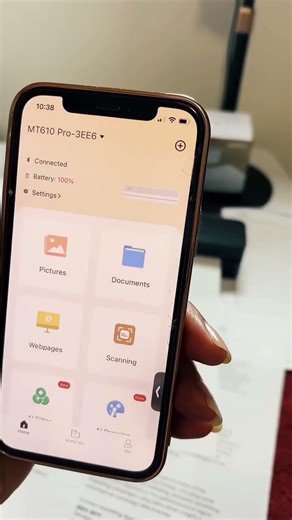 This inkless printer replaces my home printer. #inklessprinter #bluetoothprinter #printer #portable