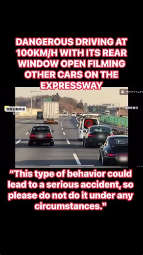 Dangerous Highway Driving with Open Window in Japan