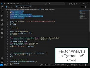 Performing Factor Analysis in Python - VS Code