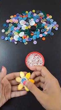I made an amazing decoration with buttons and spoons #shortsfeed #facts #craft #Lifestyle