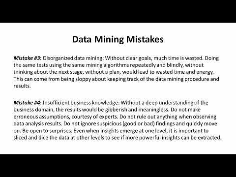 Myths and Mistakes in data Mining - Big Data Analytics Tutorial by Mahesh Huddar