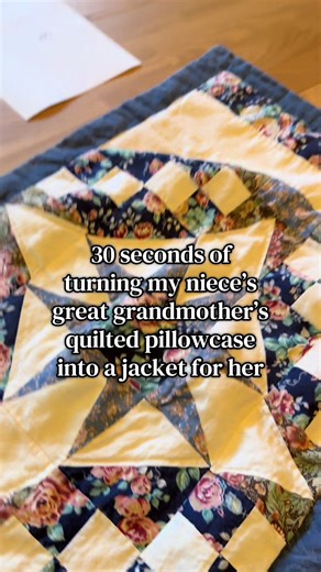 First time making a quilted jacket and it turned out so cute! #sew #quilt #quiltjacket #baby #craft