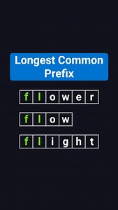 Longest Common Prefix (LeetCode 14) explained with clear intuition and step-by-step logic! In this reel, I break it down using simple comparison and efficient approach. Perfect for interview prep, DSA basics, and beginners learning string problems. ✅ Save for revision ✅ Share with your coding friends ✅ Follow for more 1-minute DSA breakdowns 🚀 #leetcode #dsa #longestcommonprefix #leetcode14 #stringproblems #codingreels #programmingreels #codingtips #developerlife #javaprogramming #pythonprogram