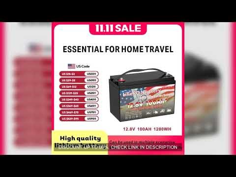 VEMDIA New 12V 100Ah LiFePO4 8000 Cycles for RV Campers Golf Cart Outdoor / Home Storage