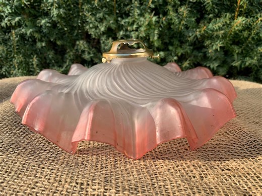 Pink Glass Pendant Shade Ceiling Light Shade With Brass Gallery - Etsy UK