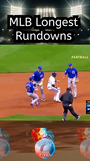MLB Longest Rundowns #baseballlife #mlb #baseball #beisbol | Beisbol Viral