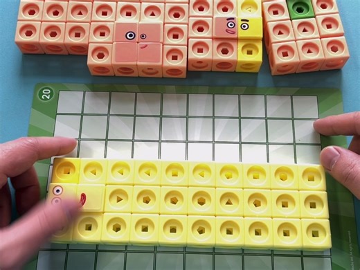 数字积木方块numberblocks玩具21-30套装题卡玩法之181920