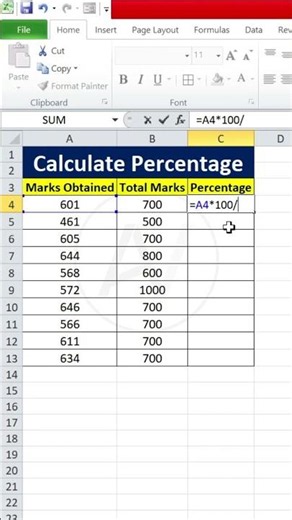 Calculate Percentage in Excel in 10 Seconds 🔥 #excel