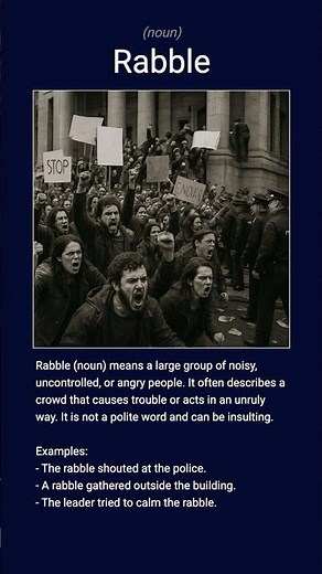 English word 'rabble' noun C1